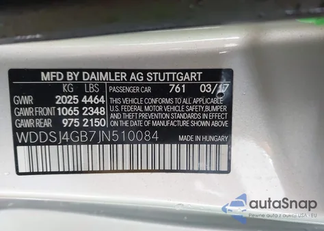 2018 Mercedes-Benz Cla 250 4Matic из США, поврежденный, VIN WDDSJ4GB7JN510084